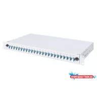   DIGITUS DN-96332-4 19" 1U 24xLC duplex OM4 toldóval pigtaillel és kötőkazettával szerelt optikai patch panel