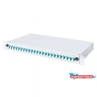   DIGITUS DN-96332/3 19" 1U 24xLC duplex OM3 toldóval pigtaillel és kötőkazettával szerelt optikai patch panel