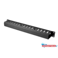   DIGITUS DN-97617 19" 1U fekete csatornás kábelvezető levehető fedéllel