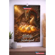 2026 Sárkányok –  fali naptár (A4)