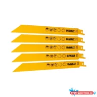DEWALT Orrfűrészlap, 203mm, 5db, fém, 3-8mm, kettősfém