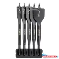 DEWALT Hegytartó, lapos fafúrók Extreme, 5db, 16-32mm