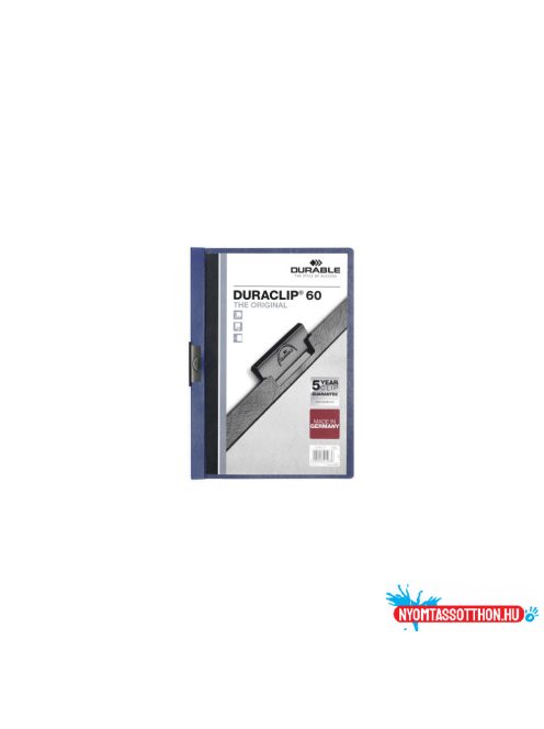 Klip mappa 60lap Durable Duraclip(R), sötétkék