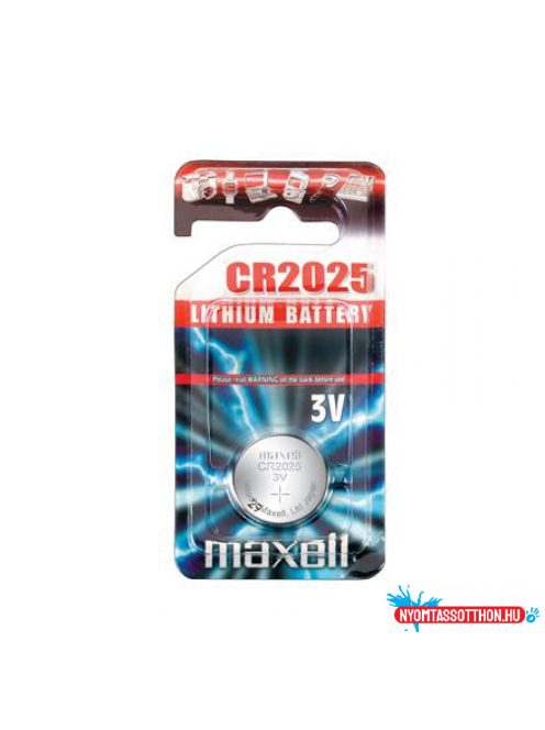 Elem CR2025 lithium 1 db/csomag, akasztós bliszterben Maxell