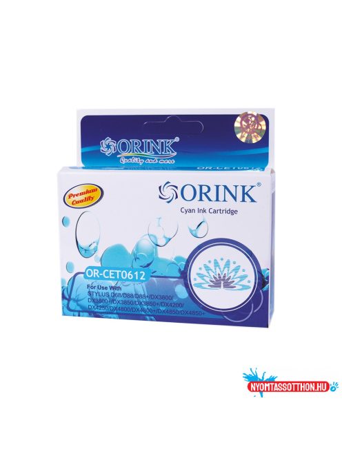 Epson T0612 tintapatron cyan ORINK (utángyártott)