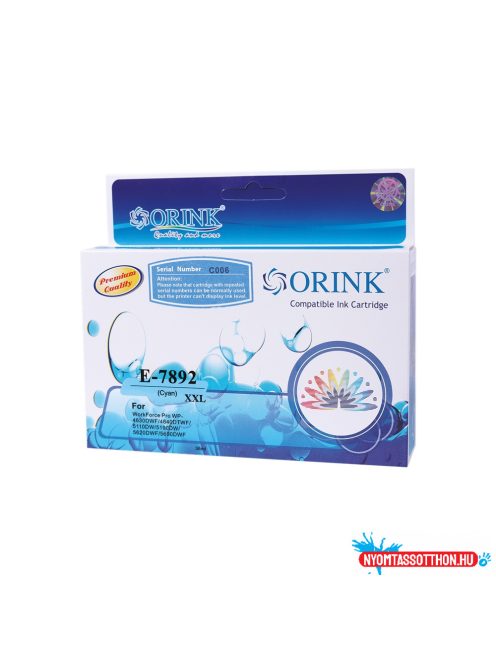 Epson T7892 tintapatron cyan ORINK (utángyártott)