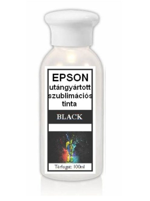 Epson szublimációs tinta fekete, 100ml kiszerelés (utángyártott)  KIFUTÓ TERMÉK,