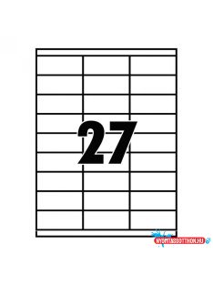 Etikett címke, 70x32mm, 100 lap, 27 címke/lap