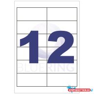 Etikett címke, 97x42,4mm, 100 lap, 12 címke/lap