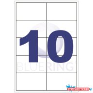 Etikett címke, 99,1x57mm, 100 lap, 10 címke/lap