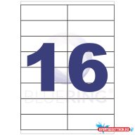 Etikett címke, 105x35mm, 16 címke/lap Bluering(R)
