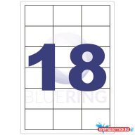 Etikett címke, 63,5x46,6mm, 100 lap, 18 címke/lap