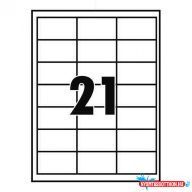 Etikett címke, 63,5x38,1mm, 100 lap, 21 címke/lap