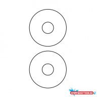 Etikett címke, CD-hez 117mm100 lap, 2 címke/lap