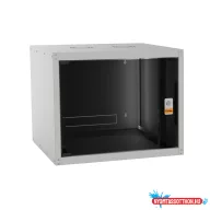   Legrand EVO12U6060 Evoline 19" 12U SZÉL:600 MÉLY:600 MAG:626 MAX:65kg üvegajtós szürke fali rack szekrény