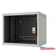   Legrand EVO16U6060P Evoline+ 19" 16U SZÉL:600 MÉLY:600 MAG:805 MAX:65kg levehető oldallapos üvegajtós szürke fali rack szekrény