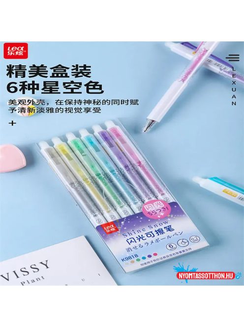Radírozható toll színes