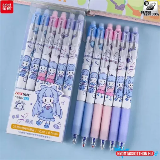 Radírozható zselés toll - kawaii kislány, 0.5mm