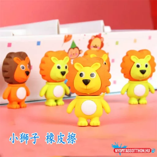 3D radír - cuki szétszedhető oroszlán (db)