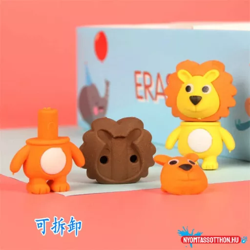 3D radír - cuki szétszedhető oroszlán (db)