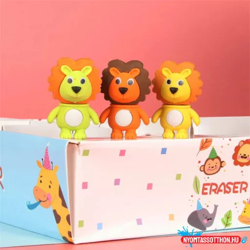 3D radír - cuki szétszedhető oroszlán (db)