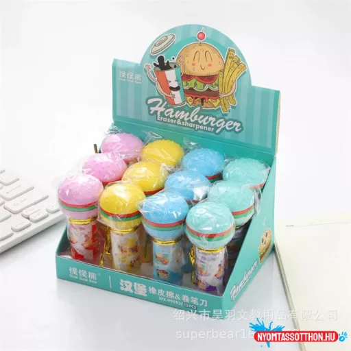 Sültkrumplis 3D radír + tartályos hegyező