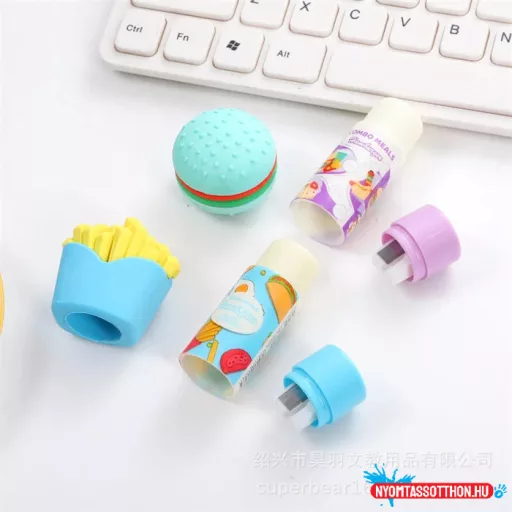 Sültkrumplis 3D radír + tartályos hegyező