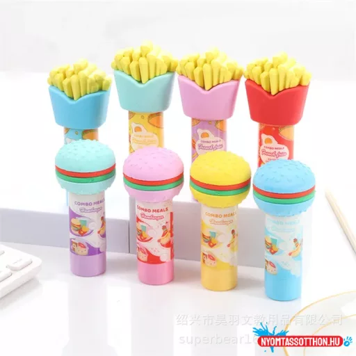 Sültkrumplis 3D radír + tartályos hegyező