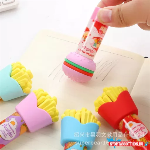 Sültkrumplis 3D radír + tartályos hegyező