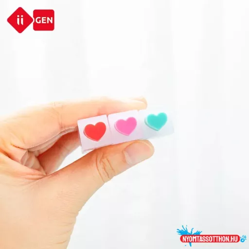 Cuki radír - szívecskés