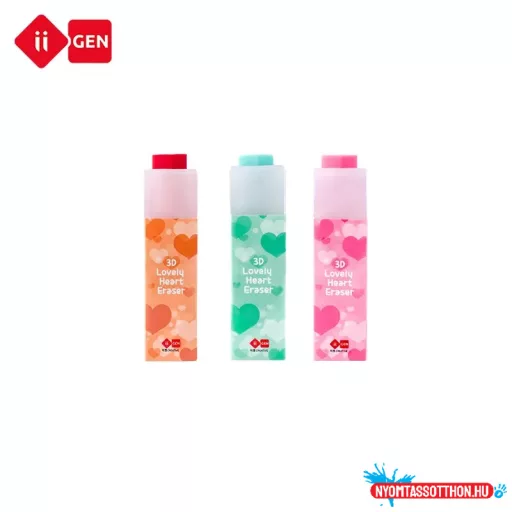 Cuki radír - szívecskés