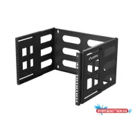 Lanberg FB01-5406-10B 19" 6U 400mm MAX:12kg kihajtható fekete fali konzol
