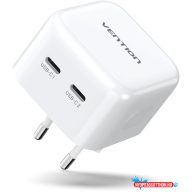 VENTION 2-portos USB(C+C) Töltő (35W/35W)Fehér