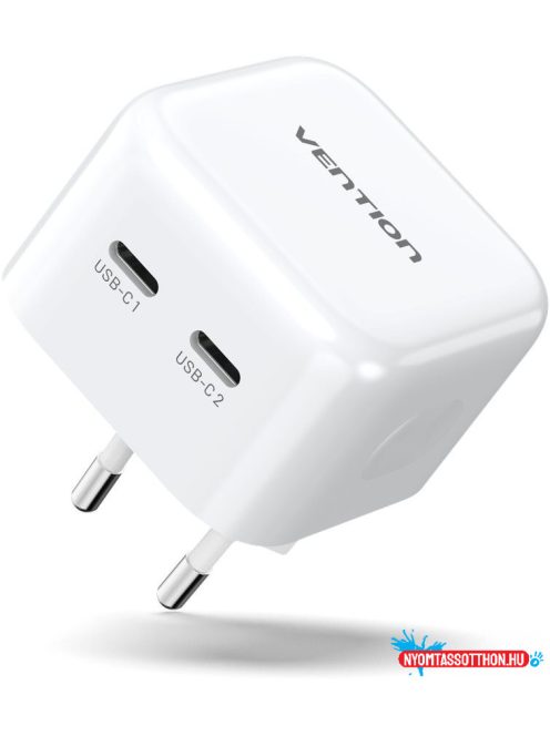 VENTION 2-portos USB(C+C) Töltő (35W/35W)Fehér