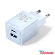 Vention USB-C+A (30W/30W, 2-portos, kék, GaN), töltő