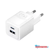 Vention USB-C+A (30W/30W, 2-portos, fehér, GaN), töltő