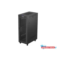 Lanberg FF01-6032-23BL 19" 32U SZÉL:600mm MÉLY:1000mm MAG:1676mm lapraszerelt LCD hálós fémajtós fe