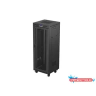 Lanberg FF01-6632-23BL 19" 32U SZÉL:600mm MÉLY:600mm MAG:1603mm lapraszerelt LCD hálós fémajtós fek
