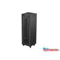 Lanberg FF01-6637-23BL 19" 37U SZÉL:600mm MÉLY:600mm MAG:1898mm lapraszerelt LCD hálós fémajtós fek