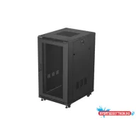 Lanberg FF01-6822-23B 19" 22U SZÉL:600mm MÉLY:800mm MAG:1159mm lapraszerelt hálós fémajtós fekete á