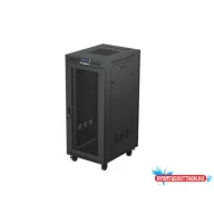Lanberg FF01-6827-23BL 19" 27U SZÉL:600mm MÉLY:800mm MAG:1461mm lapraszerelt LCD hálós fémajtós fek