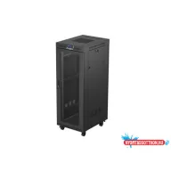 Lanberg FF01-6832-23BL 19" 32U SZÉL:600mm MÉLY:800mm MAG:1676mm lapraszerelt LCD hálós fémajtós fek