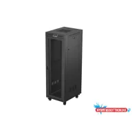 Lanberg FF01-6837-23BL 19" 37U SZÉL:600mm MÉLY:800mm MAG:1900mm lapraszerelt LCD hálós fémajtós fek