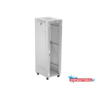 Lanberg FF01-6842-12SL 19" 42U SZÉL:600mm MÉLY:800mm MAG:2121mm lapraszerelt LCD üvegajtós szürke á