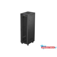 Lanberg FF01-6842-23BL 19" 42U SZÉL:600mm MÉLY:800mm MAG:2127mm lapraszerelt LCD hálós fémajtós fek