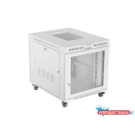 Lanberg FF01-8015-23SL 19" 15U SZÉL:800mm MÉLY:1000mm MAG:928mm lapraszerelt LCD hálós fémajtós szü