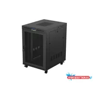 Lanberg FF01-8022-23BL 19" 22U SZÉL:800mm MÉLY:1000mm MAG:1239mm lapraszerelt LCD hálós fémajtós fe