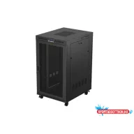 Lanberg FF01-8027-23BL 19" 27U SZÉL:800mm MÉLY:1000mm MAG:1461mm lapraszerelt LCD hálós fémajtós fe