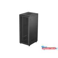 Lanberg FF01-8042-23B 19" 42U SZÉL:800mm MÉLY:1000mm MAG:2047mm lapraszerelt hálós fémajtós fekete 