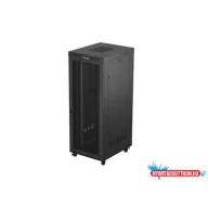 Lanberg FF01-8042-23BL 19" 42U SZÉL:800mm MÉLY:1000mm MAG:2127mm lapraszerelt LCD hálós fémajtós fe